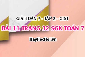 Giải bài 11 trang 32 Toán 7 Tập 2 SGK Chân trời sáng tạo